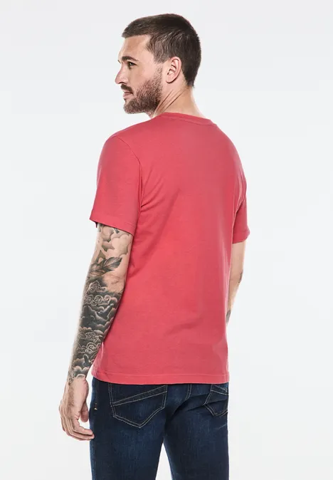 T-shirt met print op de borst Crab Red