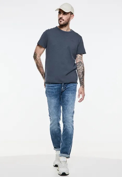 T-shirt van effectgaren marine blue