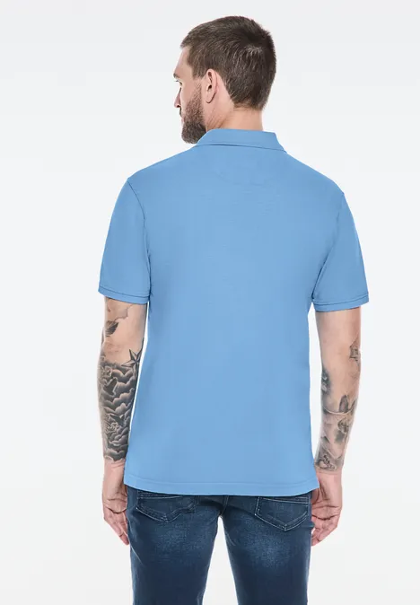 Gewassen polo swimming pool blue