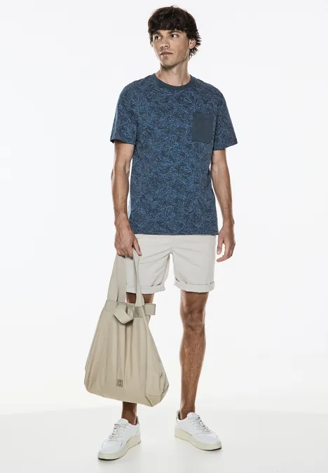 T-shirt met print marine blue