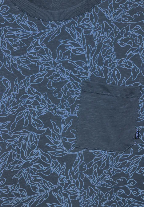 T-shirt met print marine blue