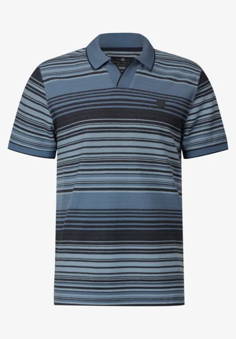 Polo à rayures ocean blue