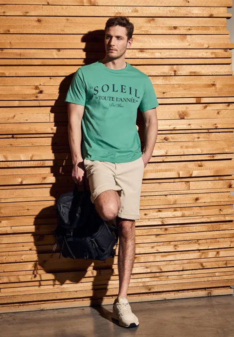 Shirt met tekst mint green