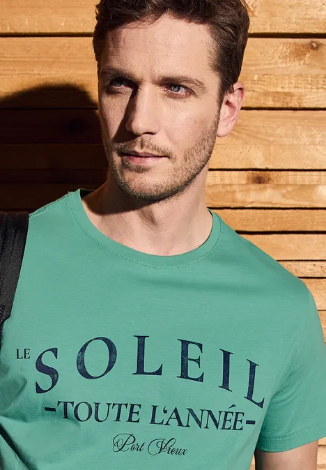 Shirt met tekst mint green