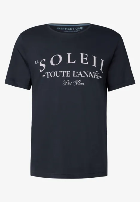 Shirt met tekst dark ink blue