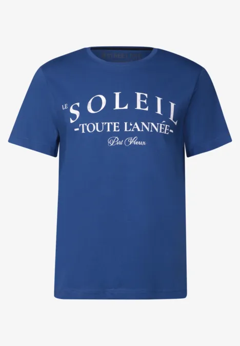 Shirt met tekst twilight blue