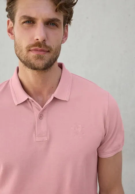 Piquée polo pastel peach