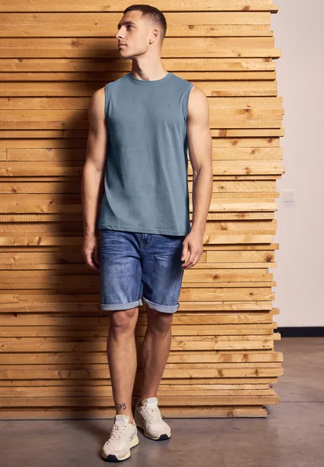 Basis tanktop dusty blue