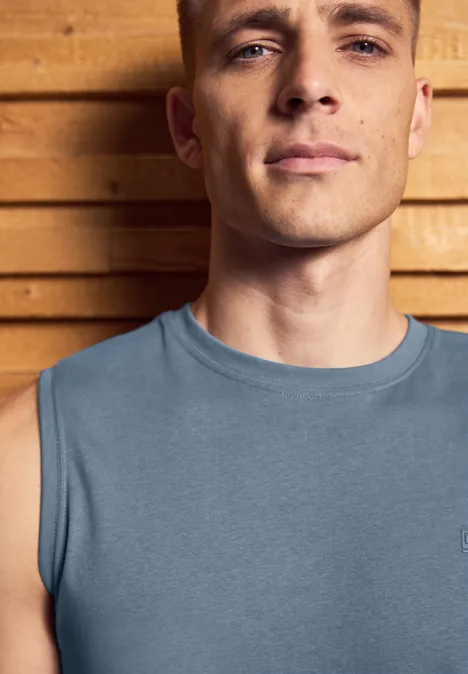 Basis tanktop dusty blue