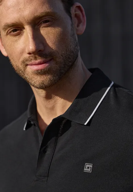 Basis piqué poloshirt Black Basis piqué poloshirt Black