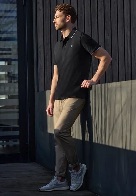 Basis piqué poloshirt Black Basis piqué poloshirt Black
