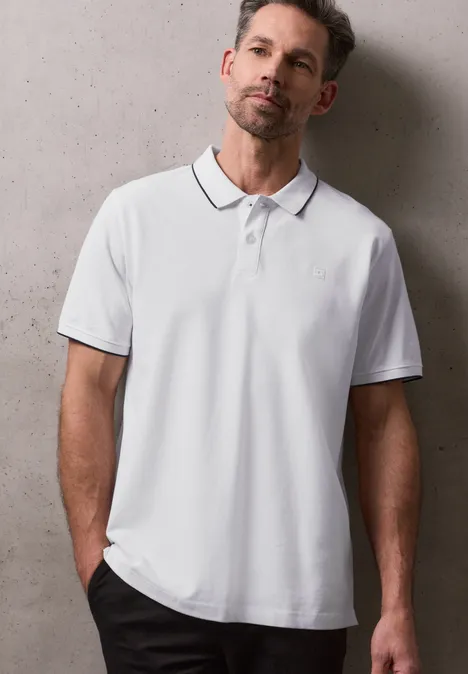 Basic Piqué Poloshirt bright white Basic Piqué Poloshirt bright white