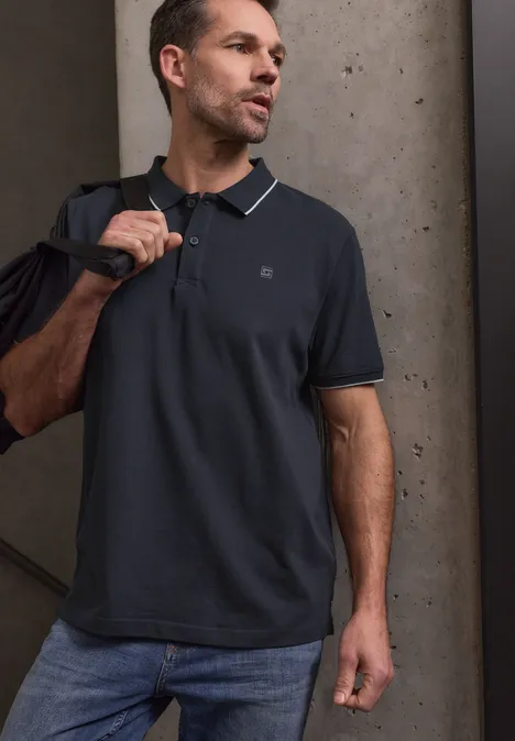 Basic Piqué Poloshirt dark ink blue Basic Piqué Poloshirt dark ink blue