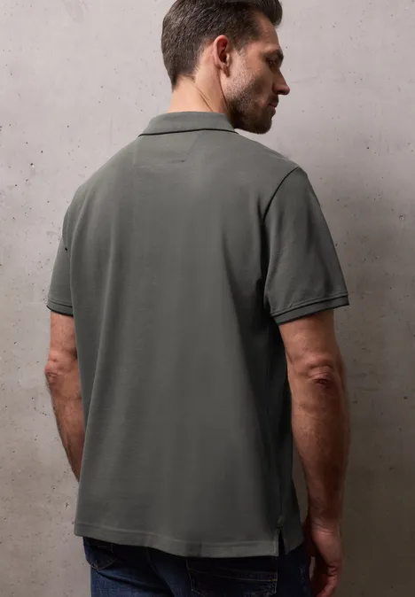 Basic Piqué Poloshirt oil grey Basic Piqué Poloshirt oil grey