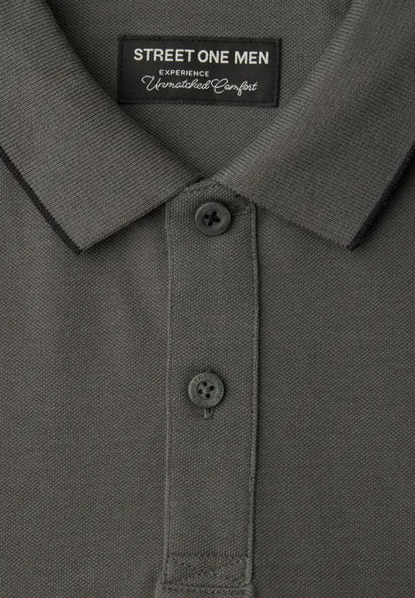Basic Piqué Poloshirt oil grey Basic Piqué Poloshirt oil grey