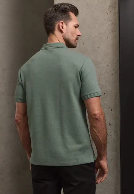 Poloshirt mit Struktur dusty mint Poloshirt mit Struktur dusty mint