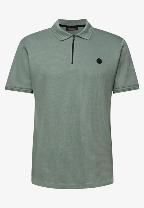 Poloshirt mit Struktur dusty mint Poloshirt mit Struktur dusty mint