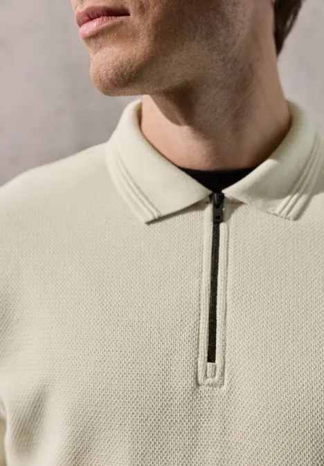 Koszulka Polo z teksturą white sand