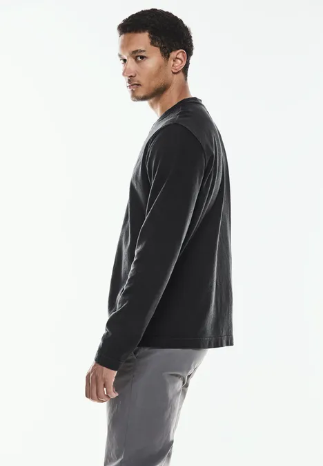 Koszulka henley Washed faded black