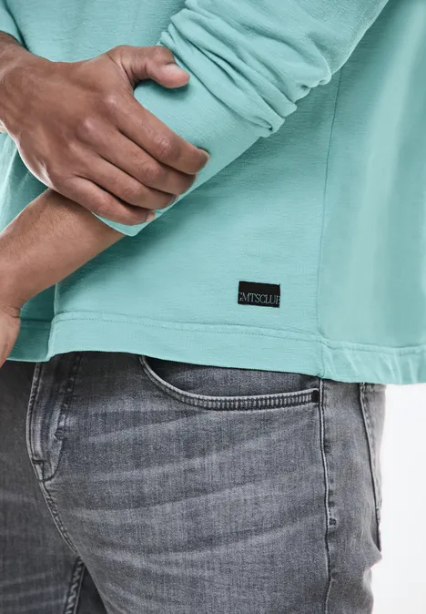 Casual henley shirt aurora turquoise