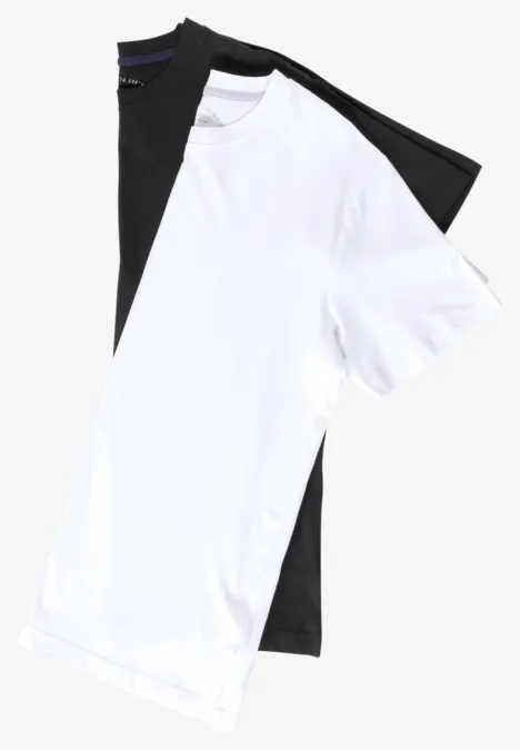 Dubbelpak basic T-shirts black/white