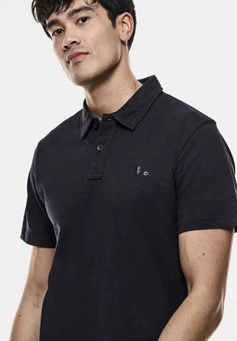 Slub Jersey Poloshirt deep blue Slub Jersey Poloshirt deep blue