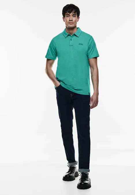 Poloshirt van slubjersey light urban green