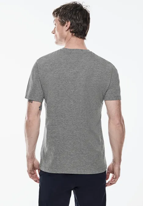 T-Sshirt with chestprint harbour grey melange