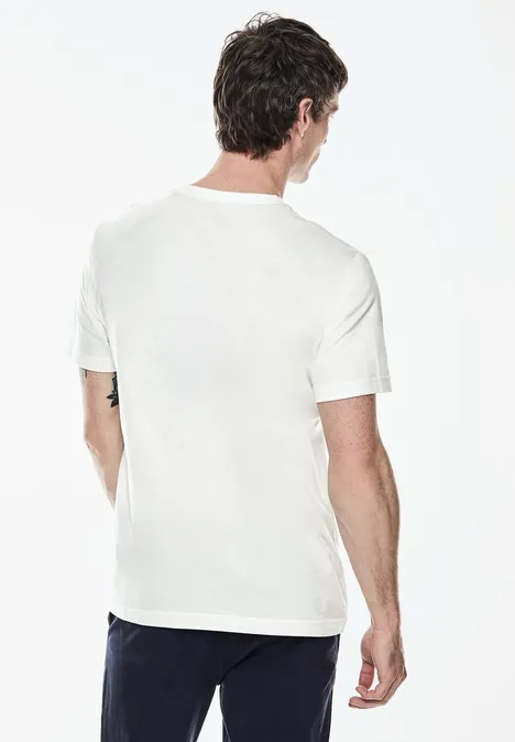T-shirt met strepen pearl white