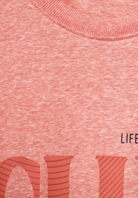 Gemêleerd shirt met print sea coral red