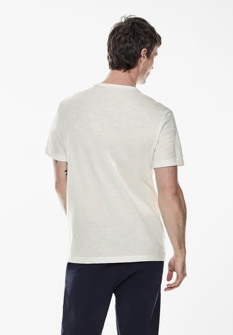 Slub T-shirt met print pearl white