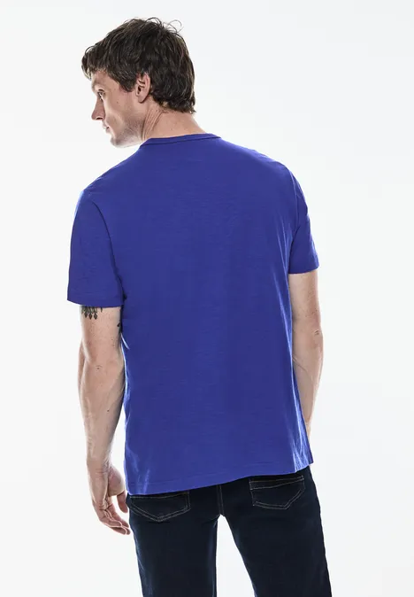 Slub T-shirt met print maritime blue