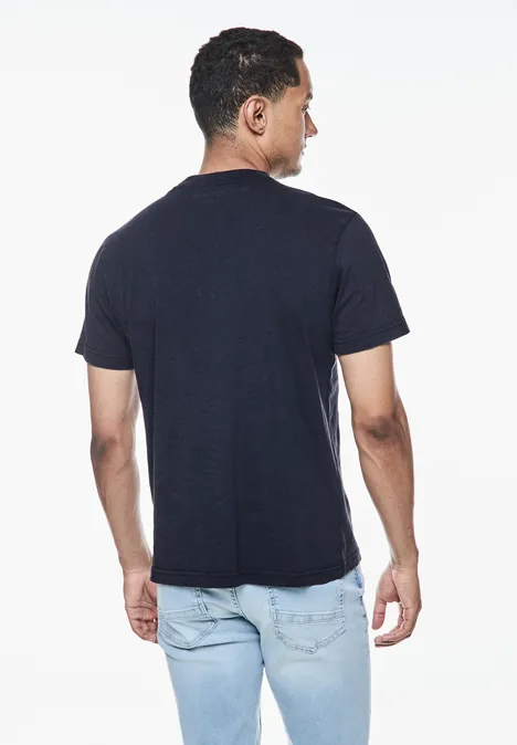 Garment dye slub T-Shirt dark maritime blue