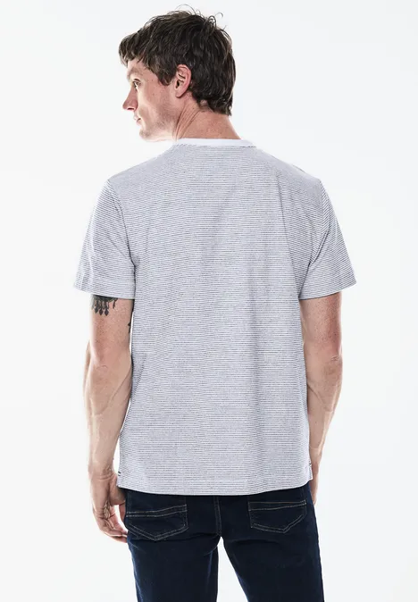 Gebreid T-shirt met structuur pearl white