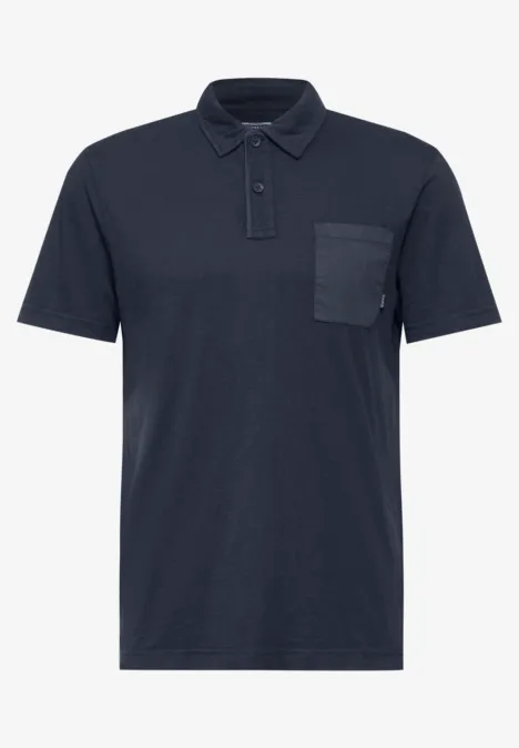 Garmend Dye Slub Poloshirt dark maritime blue