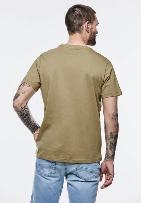 T-shirt met print op de borst beach sand