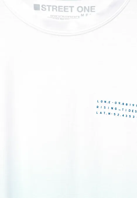 T-shirt met kleurverloop light turquoise