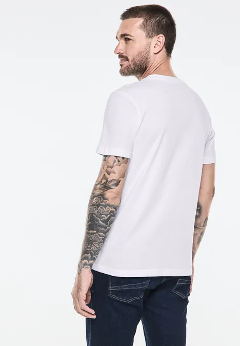 T-Shirt mit Chestprint White
