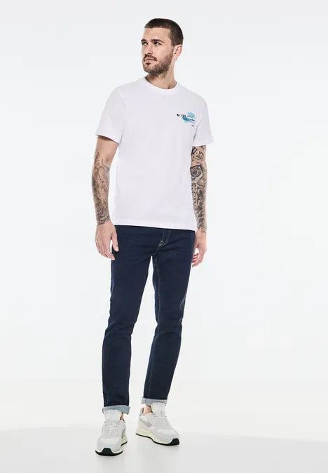 T-Shirt mit Chestprint White
