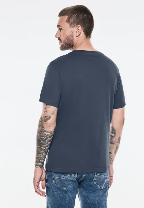 T-Shirt mit Chestprint marine blue