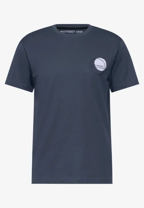 T-Shirt mit Chestprint marine blue