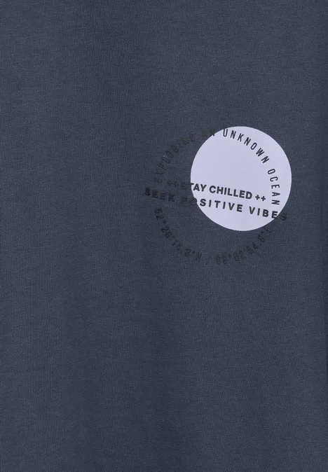 T-Shirt mit Chestprint marine blue