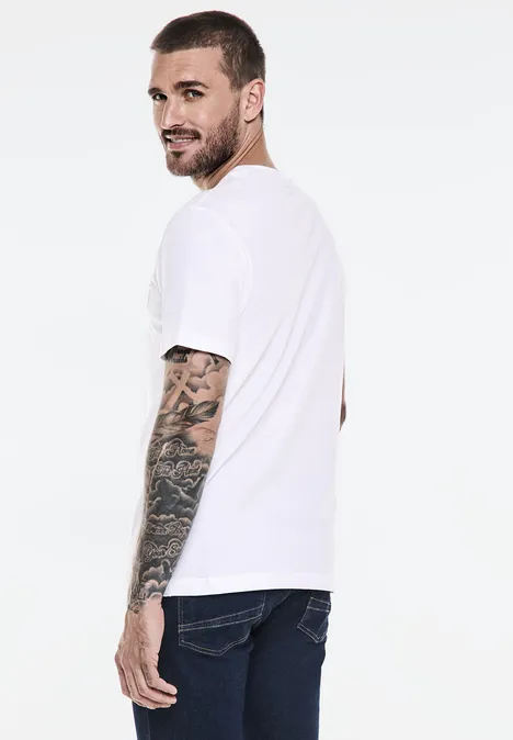 T-Shirt mit Chestprint White
