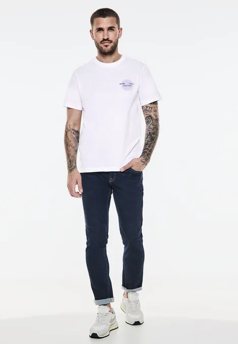 T-Shirt mit Chestprint White
