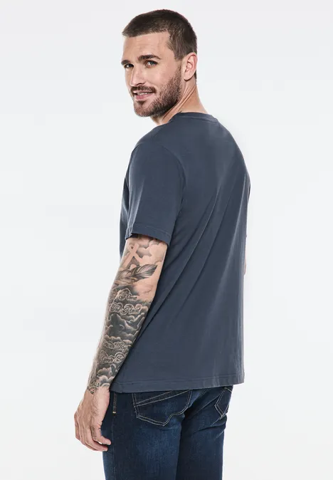 T-Shirt mit Chestprint marine blue