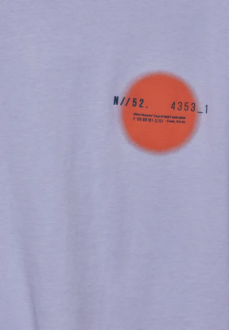 T-Shirt mit Chestprint pale purple