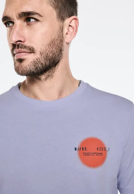 T-Shirt mit Chestprint pale purple