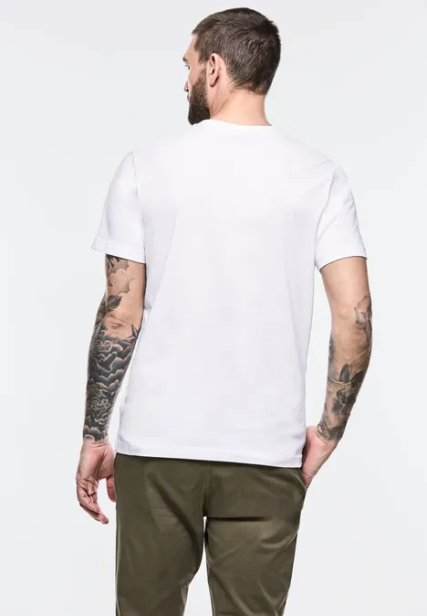 T-shirt met print op de borst White