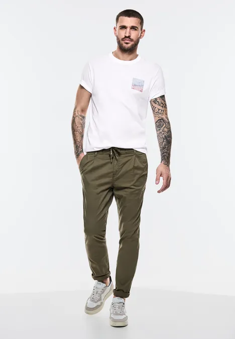 T-shirt met print op de borst White