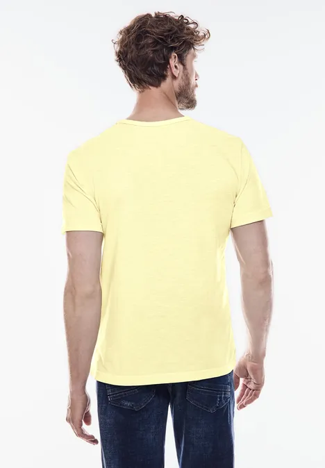 T-shirt met print op de voorkant sunglow yellow